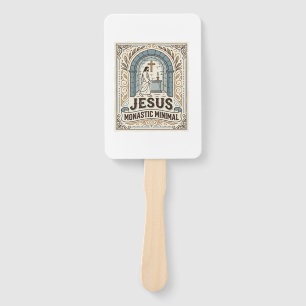 Jesus Monastic Minimal Jesus Monastic Minimal Chri Hand Fan