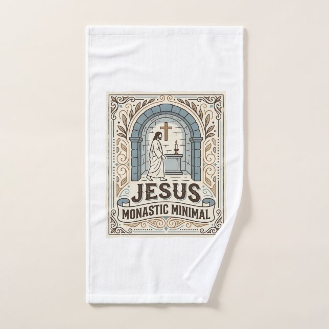 Jesus Monastic Minimal Jesus Monastic Minimal Chri Hand Towel (Hand Towel)