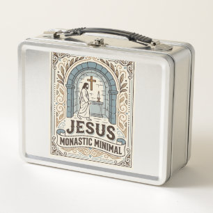 Jesus Monastic Minimal Jesus Monastic Minimal Chri Metal Lunch Box