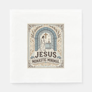 Jesus Monastic Minimal Jesus Monastic Minimal Chri Napkin