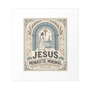 Jesus Monastic Minimal Jesus Monastic Minimal Chri Notepad