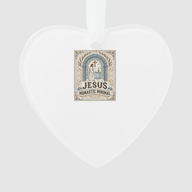 Jesus Monastic Minimal Jesus Monastic Minimal Chri Ornament (Front)