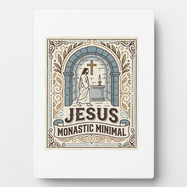 Jesus Monastic Minimal Jesus Monastic Minimal Chri Plaque (Front)