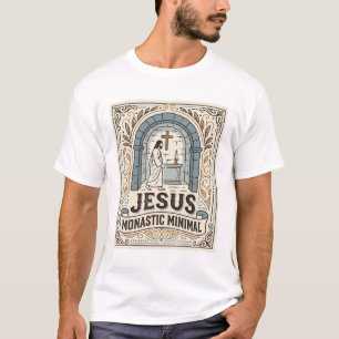 Jesus Monastic Minimal Jesus Monastic Minimal Chri T-Shirt