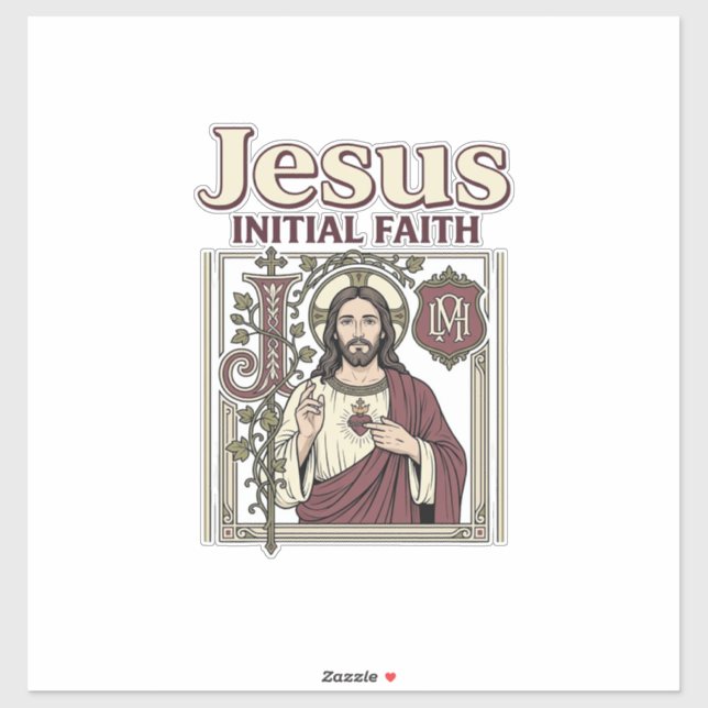 Jesus Monogram Initial Faith Jesus Monogram Initia (Sheet)