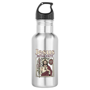 Jesus Monogram Initial Faith Jesus Monogram Initia 532 Ml Water Bottle