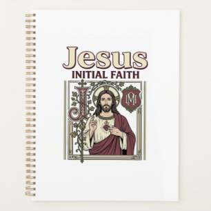 Jesus Monogram Initial Faith Jesus Monogram Initia Planner