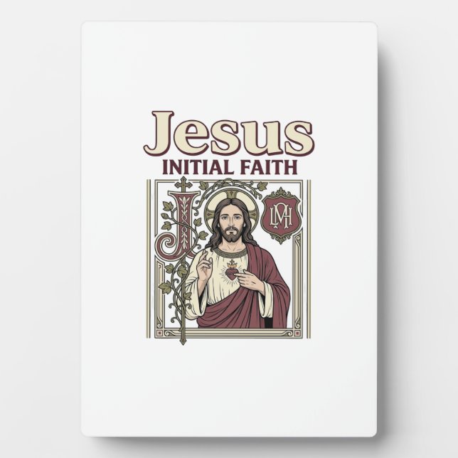 Jesus Monogram Initial Faith Jesus Monogram Initia Plaque (Front)