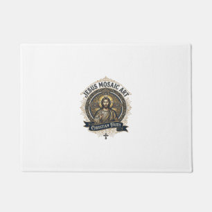 Jesus Mosaic Art Jesus Mosaic Art Christian Faith Doormat