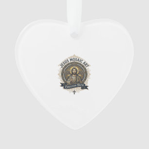 Jesus Mosaic Art Jesus Mosaic Art Christian Faith Ornament