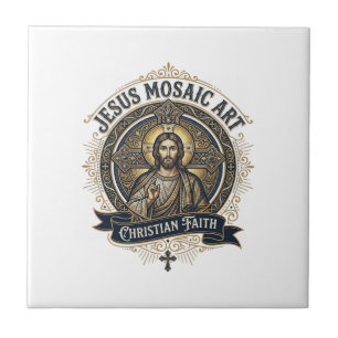 Jesus Mosaic Art Jesus Mosaic Art Christian Faith Tile