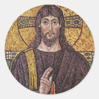 Jesus Mosaic Classic Round Sticker