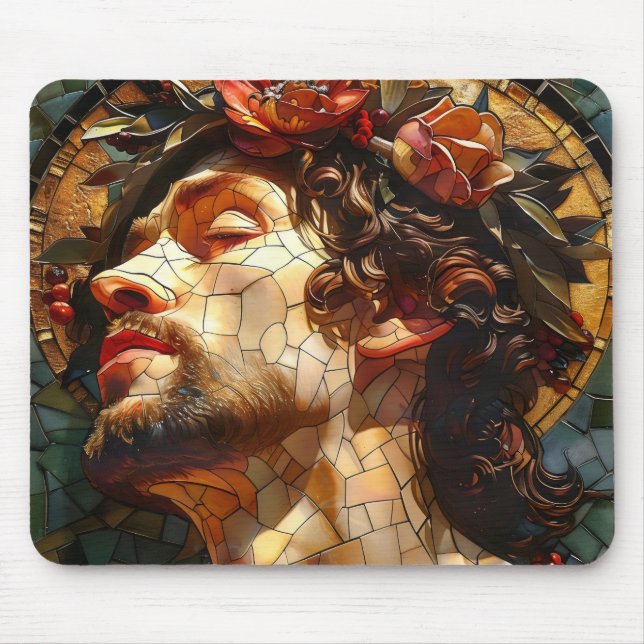 Jesus Mosaic Mouse Mat (Front)