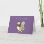 Jesus & Moses card<br><div class="desc">Two heads are better than one,  especially in this interfaith holiday card.</div>