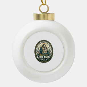 Jesus Motherhood Micro Identities Shirt Faith Base Ceramic Ball Christmas Ornament