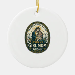 Jesus Motherhood Micro Identities Shirt Faith Base Ceramic Tree Decoration