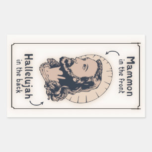 Jesus Mullet Rectangular Sticker