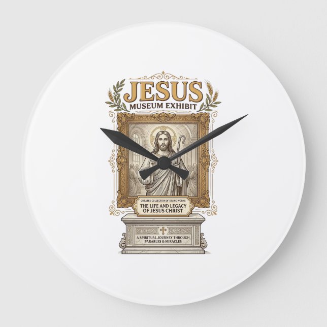 Jesus Museum Exhibit Jesus Museum Exhibit Christia Large Clock (Front)