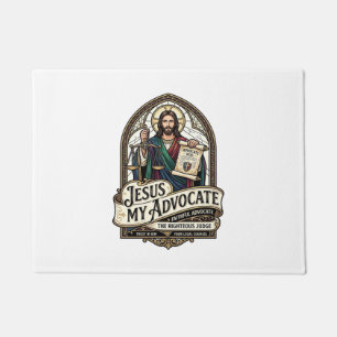 Jesus My Advocate Jesus Courtroom Advocate Christi Doormat