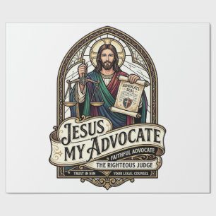 Jesus My Advocate Jesus Courtroom Advocate Christi Wrapping Paper
