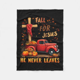 Jesus My Favourite Season Fall Christian Thanksgiv Fleece Blanket