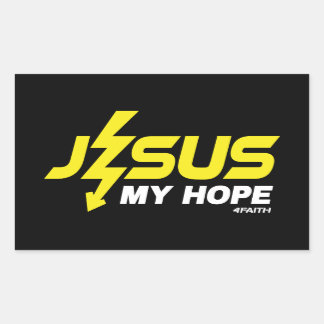Jesus my Hope Rectangular Sticker