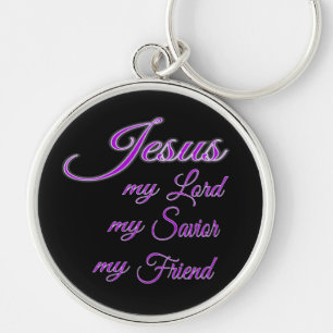 Jesus my Lord, my Savior, my Friend Keychain Black