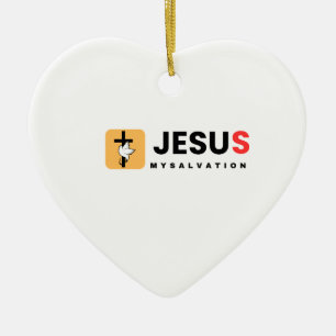 Jesus My Salvation  Ceramic Tree Decoration