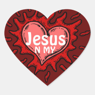 Jesus N my HEART Sticker