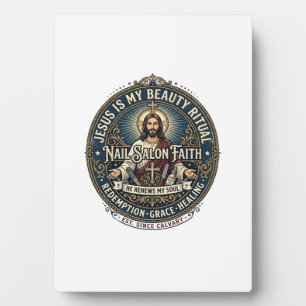 Jesus Nail Tech Nail Artist T-Shirt Inspirational Plaque