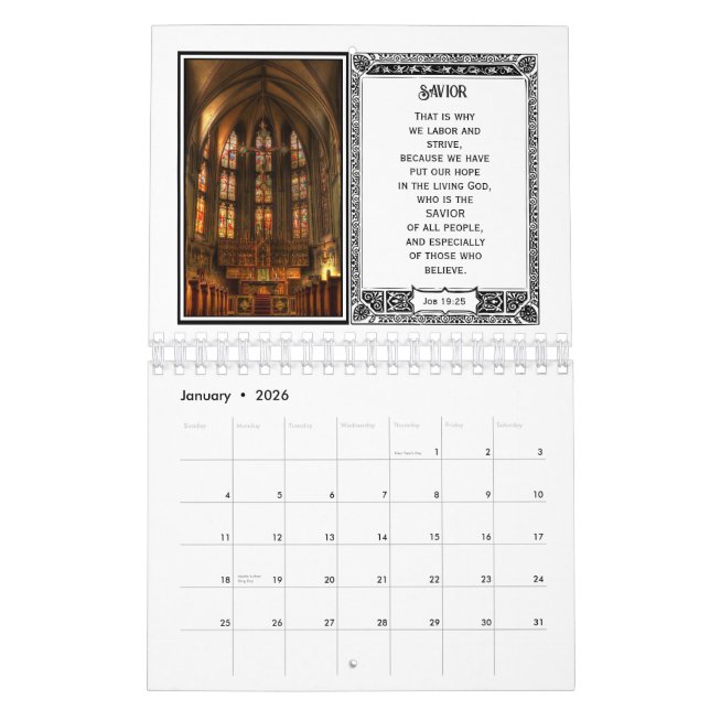 JESUS NAME ABOVE ALL NAMES Bible Verse Calendar (Jan 2026)