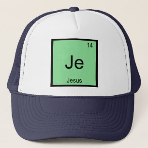 Jesus  Name Chemistry Element Periodic Table Trucker Hat