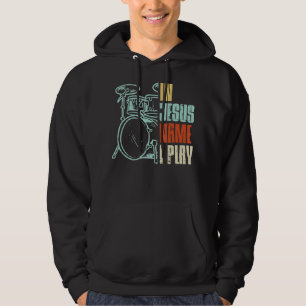 Jesus Name I Play Drums God Drumming Music Christi Hoodie
