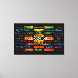 Jesus Names and Attributes Canvas Print