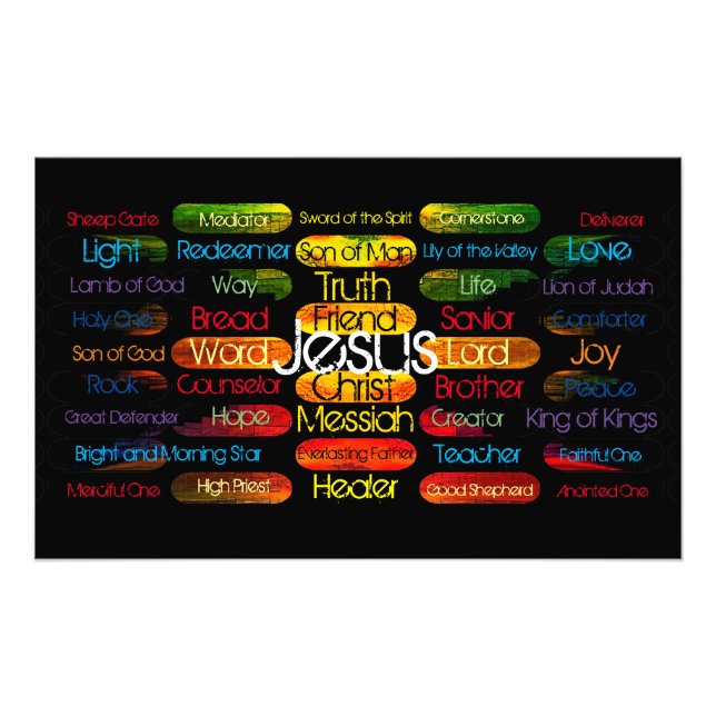 Jesus Names and Attributes Photo Print (Front)