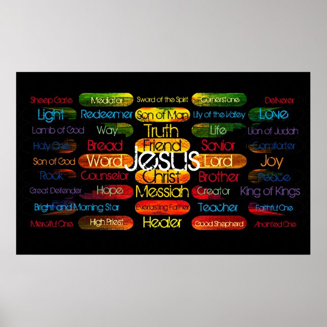 Jesus Names and Attributes Poster (Front)