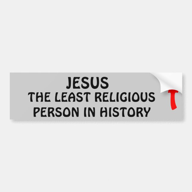 Jesus, Not Religion Bumper Sticker (Front)