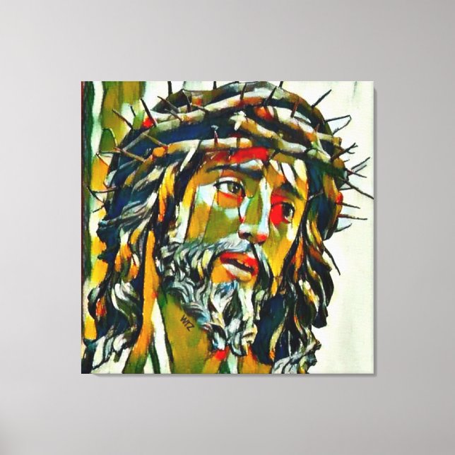 Jesus Of Nazareth Oil On Canvas Portrait (Front)