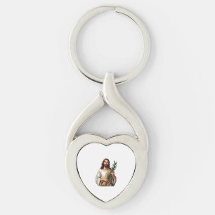 Jesus Olive Branch Vintage Engraved Tee 2 Key Ring