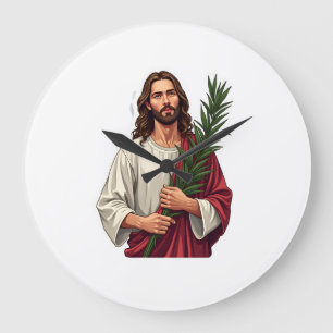 Jesus Olive Branch Vintage Engraved Tee 2 Large Clock