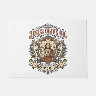 Jesus Olive Oil Anointing Oil Label Jesus Olive Oi Doormat