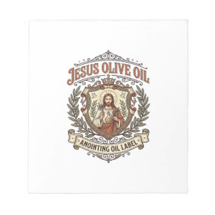 Jesus Olive Oil Anointing Oil Label Jesus Olive Oi Notepad