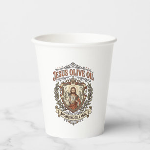 Jesus Olive Oil Anointing Oil Label Jesus Olive Oi Paper Cups
