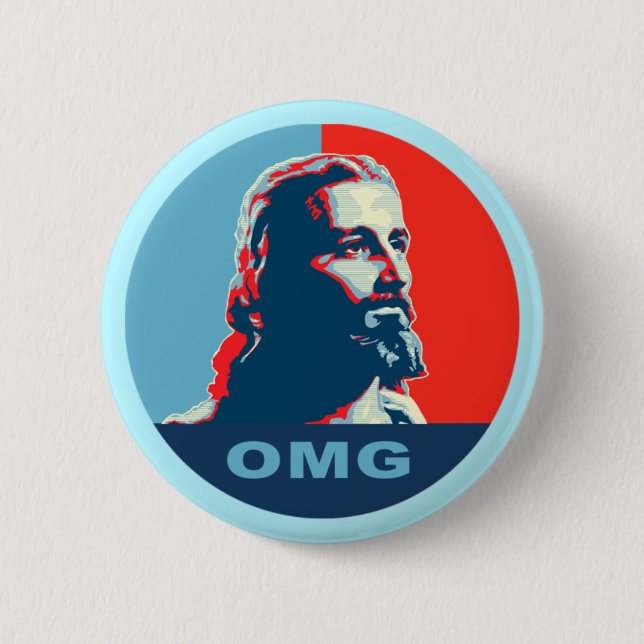 Jesus OMG button (Front)