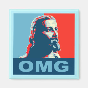 Jesus OMG Magnet Square