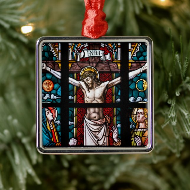 Jesus on Cross, Crucifixion Metal Tree Decoration (Tree)