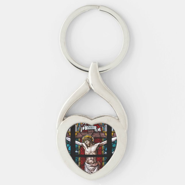 Jesus on Cross Key Ring (Front)