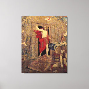 Jesus on Resurrection Tapestry in the Vatican Canvas Print