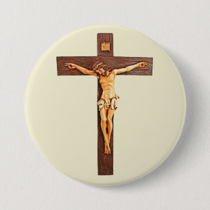 Jesus on the Cross 7.5 Cm Round Badge