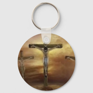 JESUS ON THE CROSS KEY RING